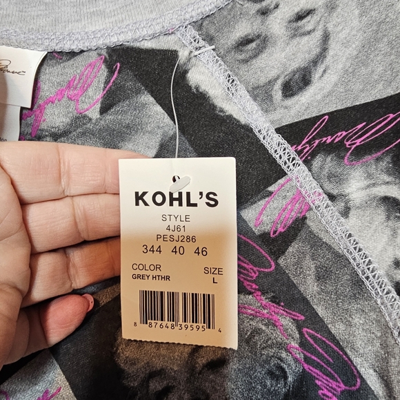 Marilyn Monroe Gray Iconic Graphic Reversible Sweatshirt - Picture 9 of 11